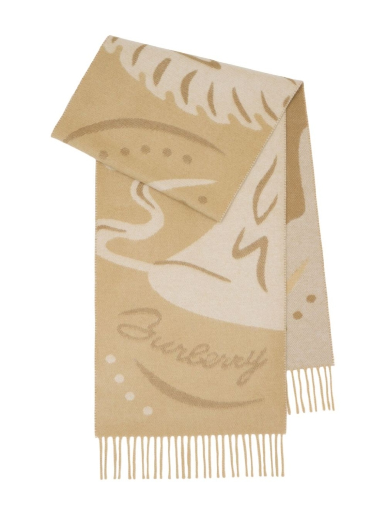

Жаккардовый шарф Mirrored Horse Burberry, нейтральный