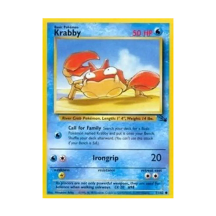 

CCG Крабби (К) #51, Pokemon - Fossil - Singles