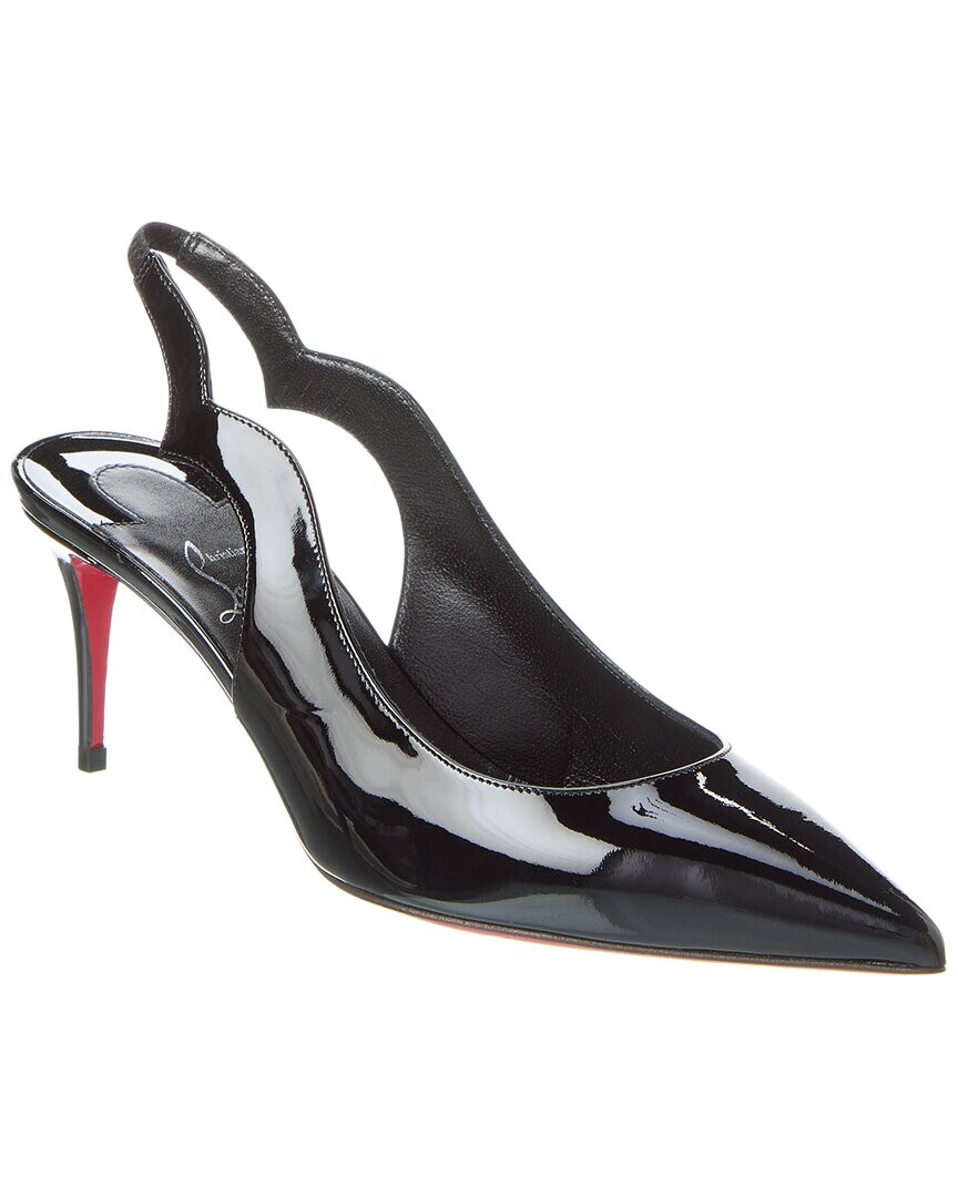 

Christian Louboutin Hot Chick Sling 70 Патентные туфли-лодочки с ремешком на пятке, черный