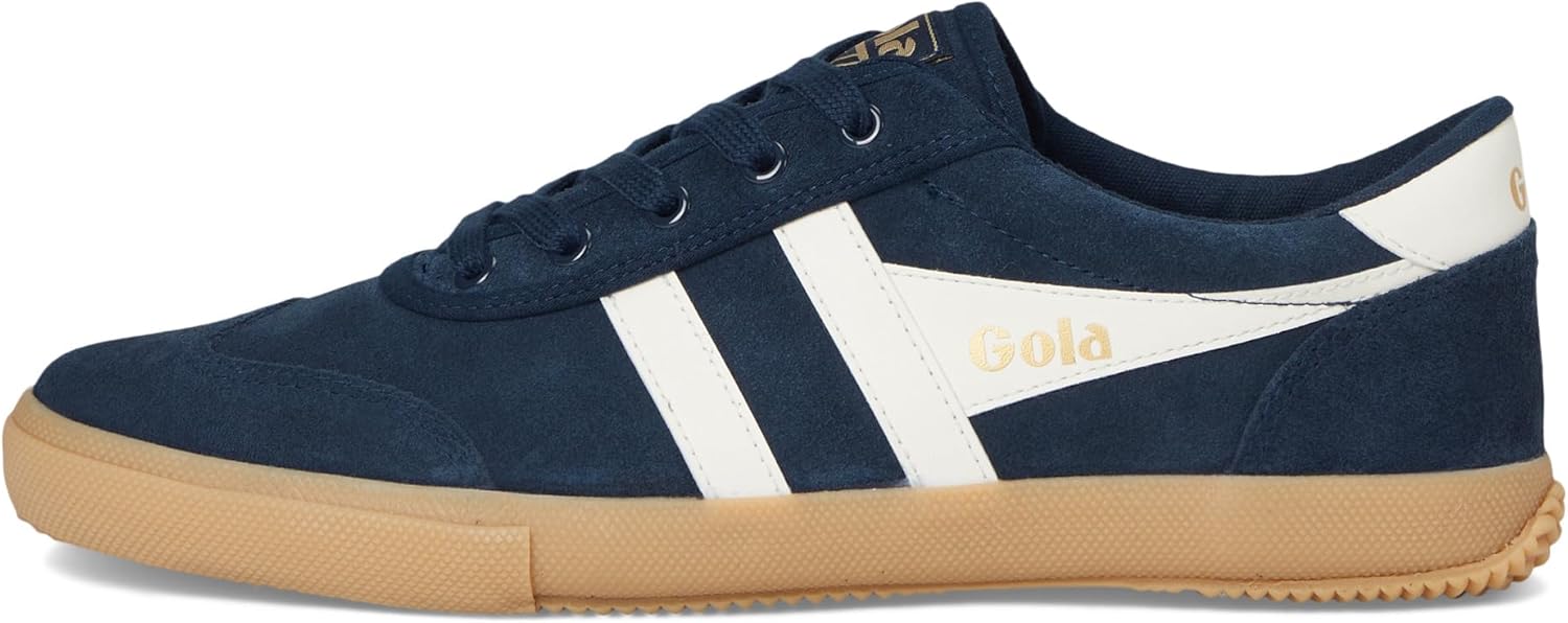 Кроссовки Gola Mens Badminton Suede, белый/синий/коричневый/темно-синий — фото 4