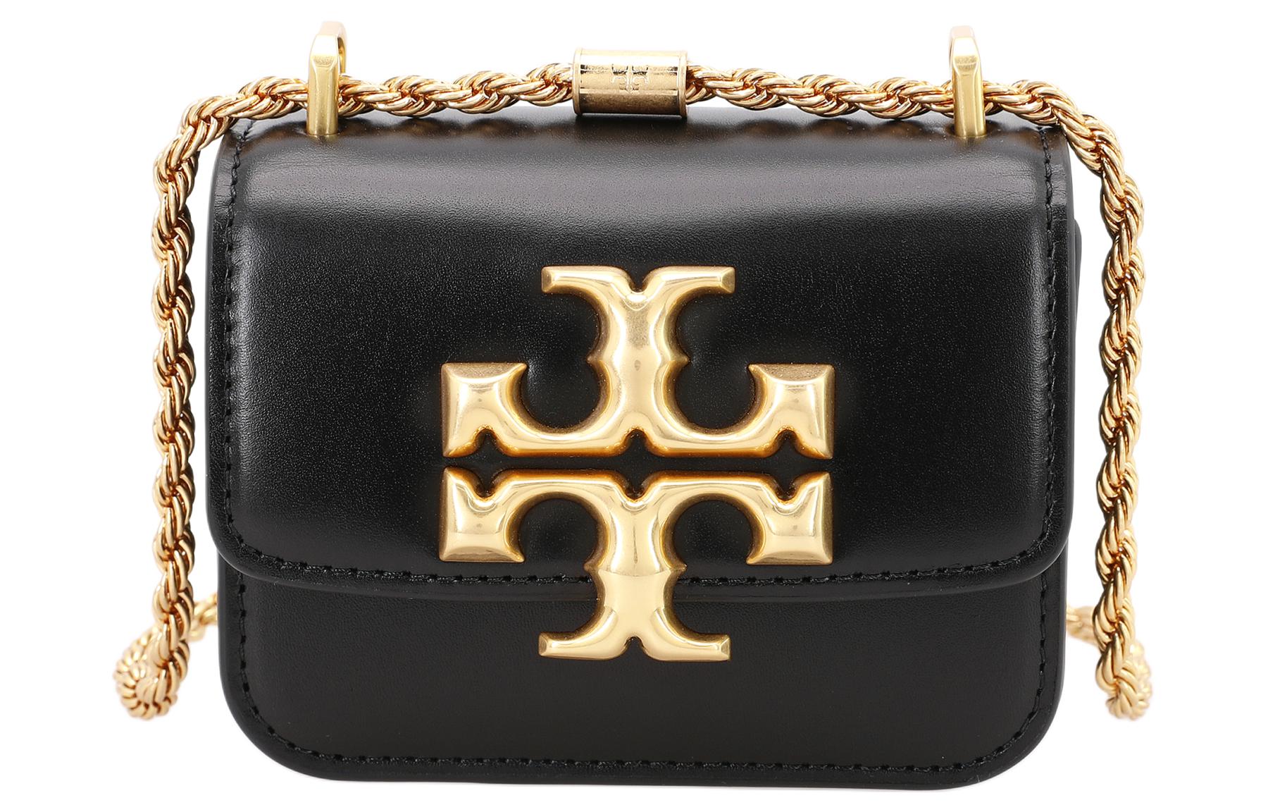 

Tory Burch Сумка Eleanor из натуральной кожи с цепочкой, наплечная сумка, мини-сумка через плечо для женщин, черная