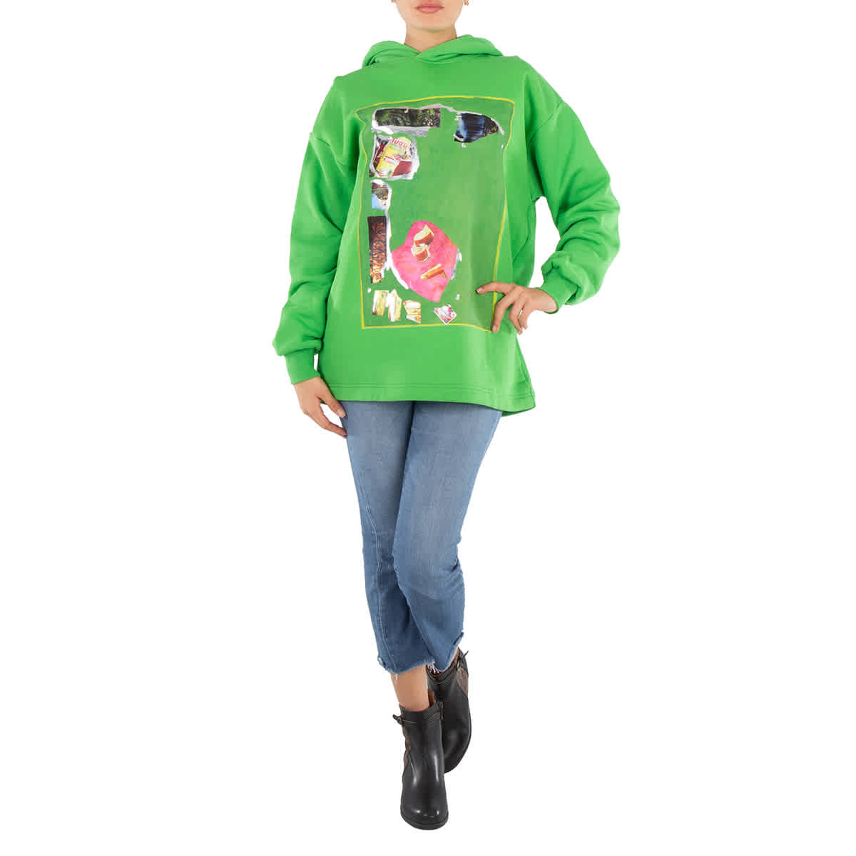 

Эйси Студиос худи с цифровой печатью в зеленом цвете Acne Studios