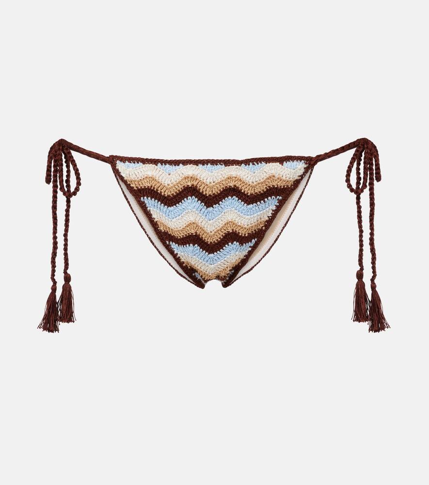 

Летние шорты-бикини из хлопка с узором "шеврон" Anna Kosturova, Brw Beige Blue Crm Chevron