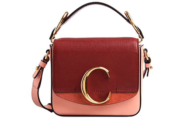 

Chloé Сумка Chloe Bags из телячьей кожи, через плечо, мини-сумка женская, розовая/красная
