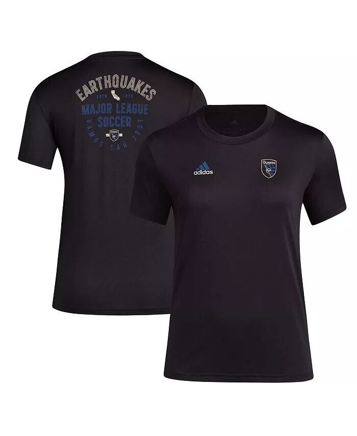 

Женская черная футболка San Jose Earthquakes Local Stoic AEROREADY adidas