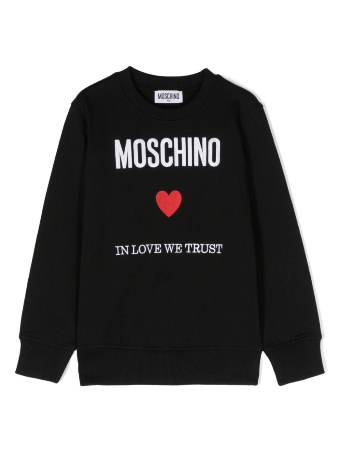 

Moschino Kids толстовка с вышитым логотипом, черный