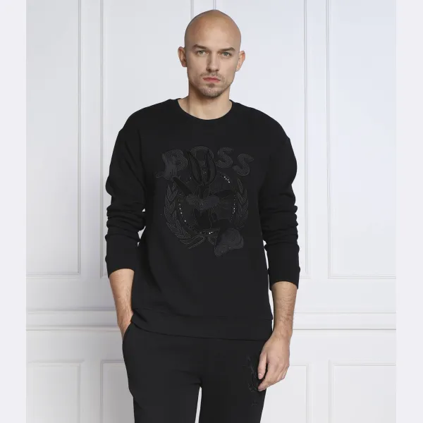 Толстовка обычного кроя Boss x Looney Tunes Salbo Lunar Boss, черный — фото 2