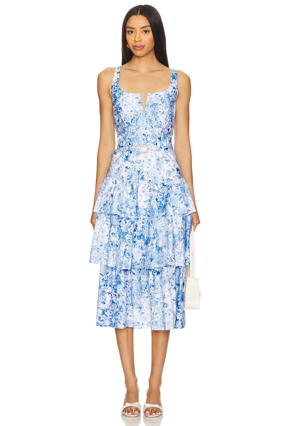 

Цветастое поплиновое платье Celeste Generation Love, zesty fl wht blue