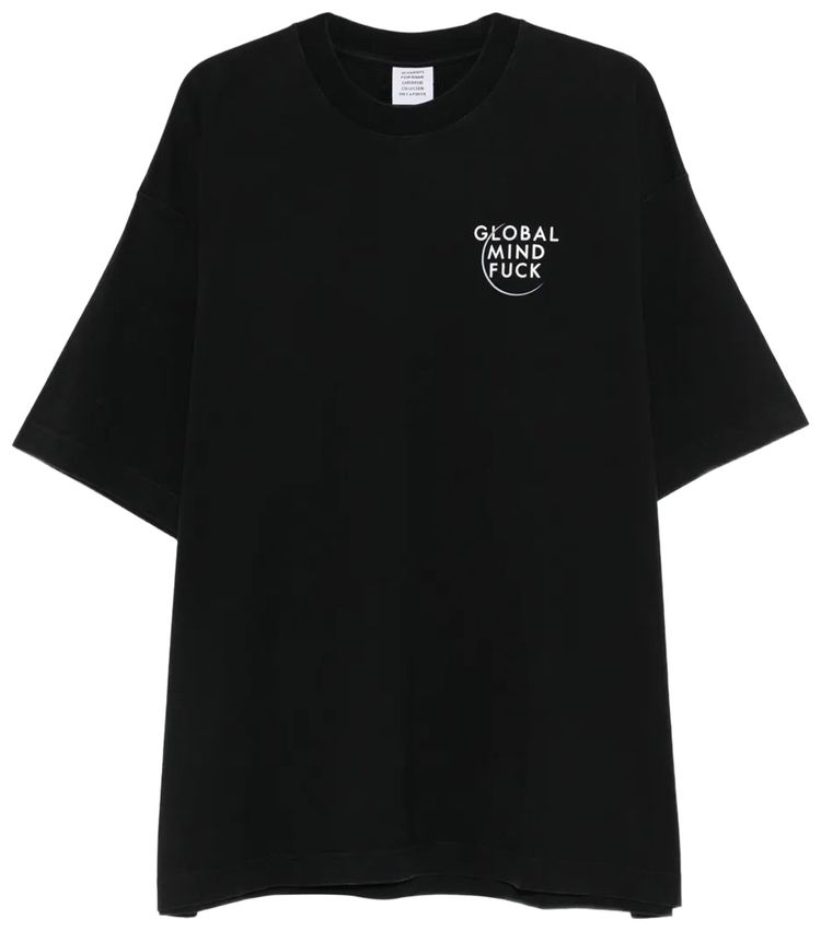 

Футболка Vetements Global MF, черная, Черный, Футболка Vetements Global MF, черная