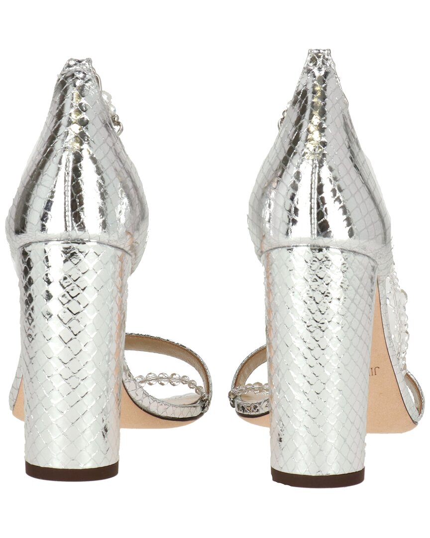 Джимми Чу Нина 100 Кожаные сандалии Jimmy Choo, мультиколор — фото 2
