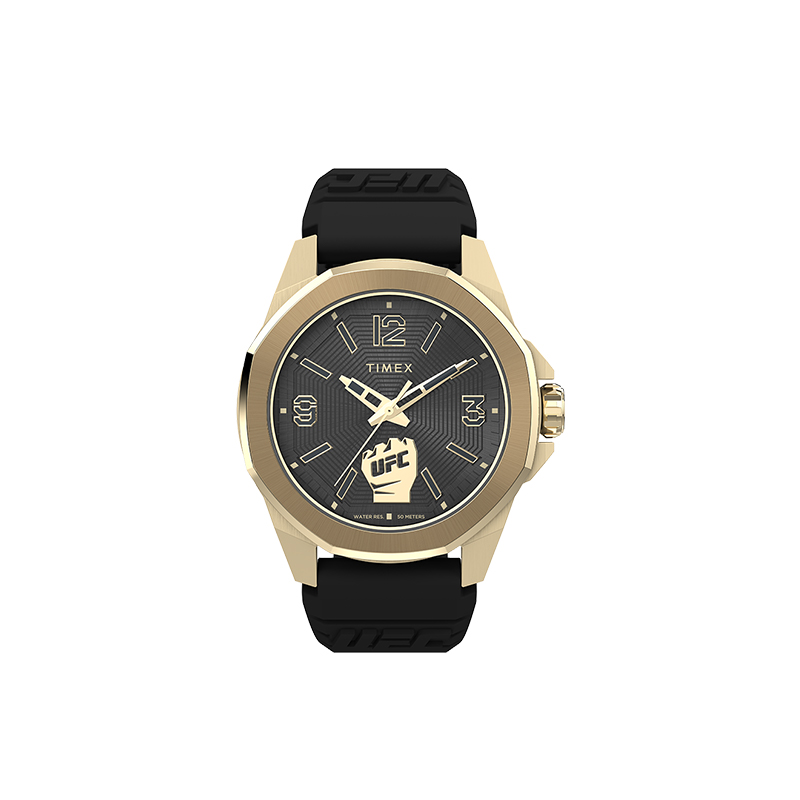 

TIMEX Мужские часы с кварцевым механизмом на силиконовом ремешке и черным циферблатом