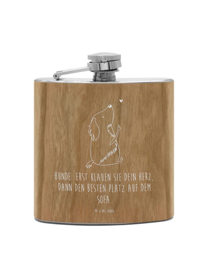 

Mr. & Mrs. Panda Фляжка Fahrradklingel Pinguin umarmen ohne Spruch in Weiß