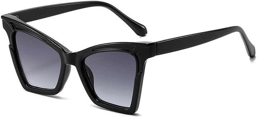 

Солнцезащитные очки «кошачий глаз» для женщин, модные трендовые оттенки, унисекс, для активного отдыха, путешествий, вождения, защита от ультрафиолета UV400 TKKTLLT, Black Gray