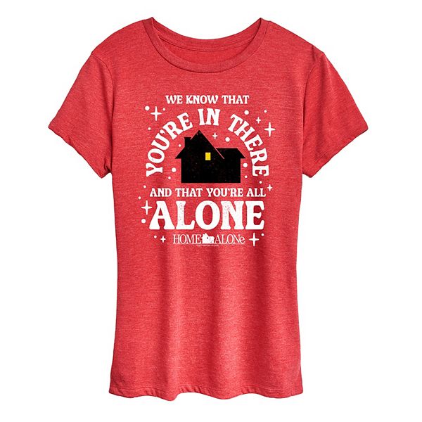 

Футболка с принтом Women's home alone we know you're in there Licensed Character, Heather Red, Красный, Футболка с принтом Women's home alone we know you're in there Licensed Character, Heather Red