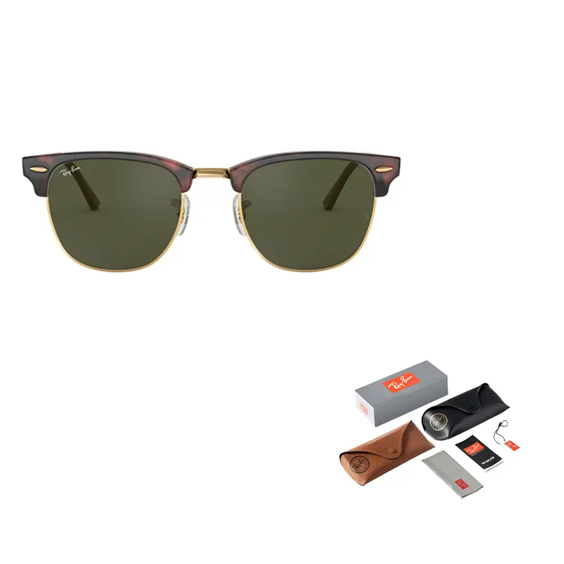 

RayBan Солнцезащитные очки Ray Ban Clubmaster с круглой оправой, Brown