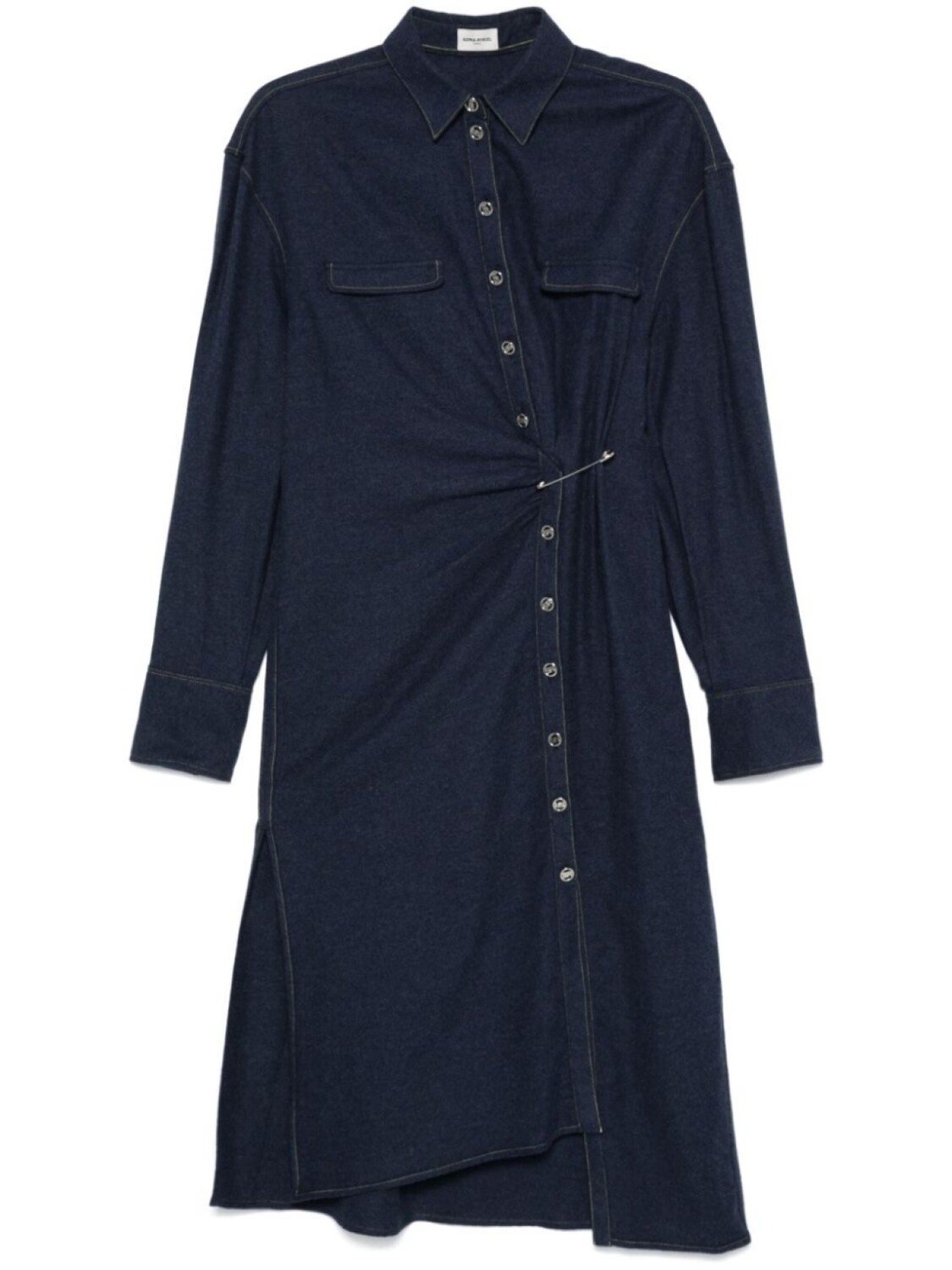 

Фланелевое платье миди Sonia Rykiel, синий