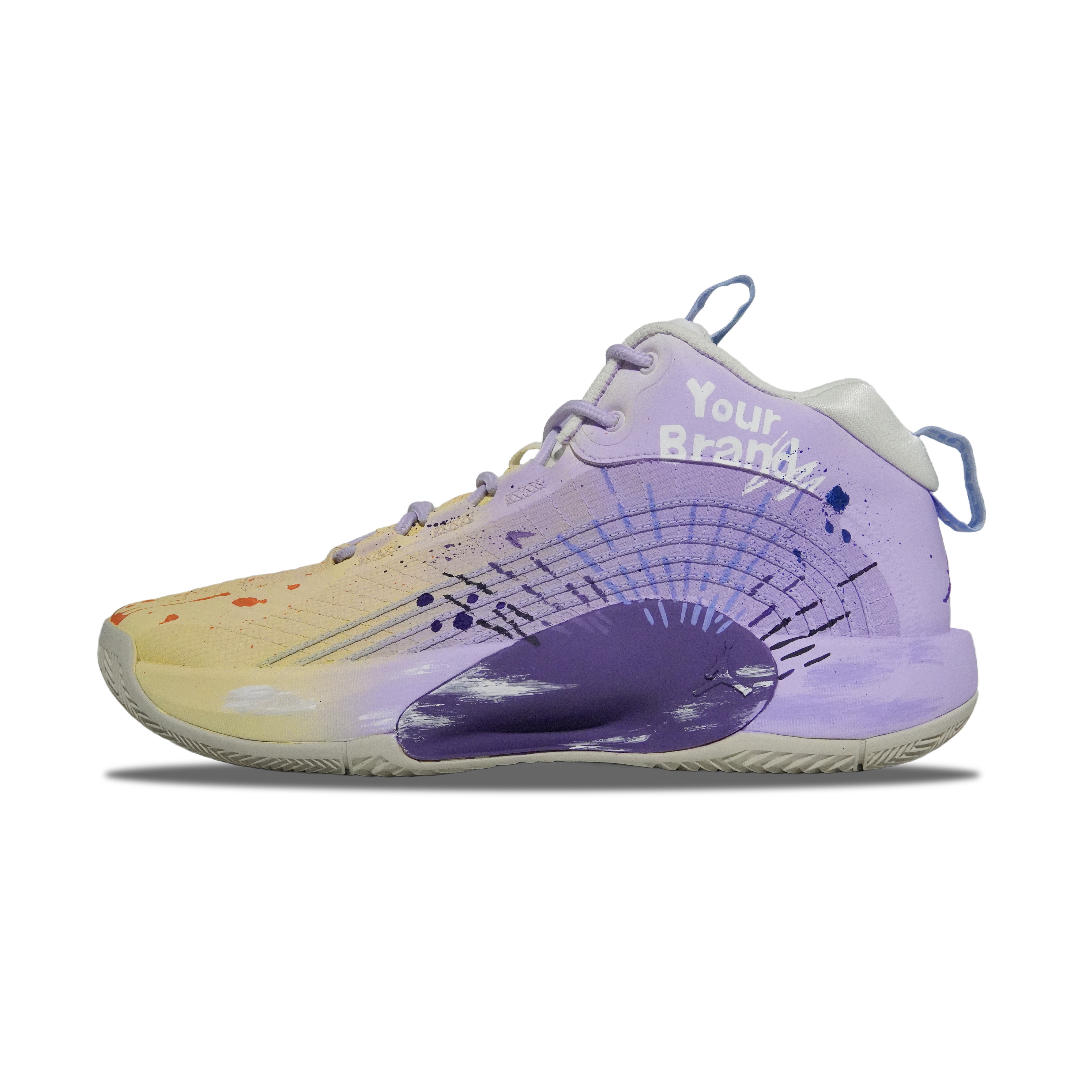 

Jordan Баскетбольные кроссовки Jumpman 2021 Shimmer Anti Slip, износостойкие, дышащие, ударопрочные, средней высоты, мужские, фиолетовые