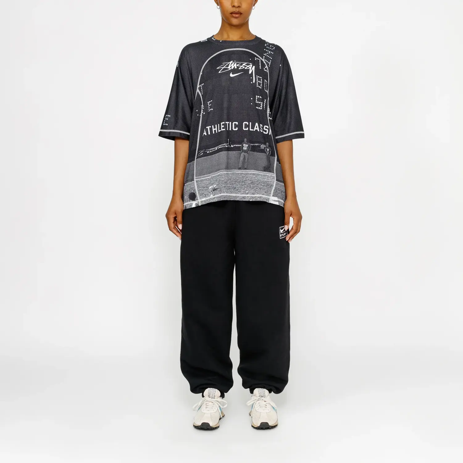 Stussy Футболка унисекс черная Nike, черный — фото 3
