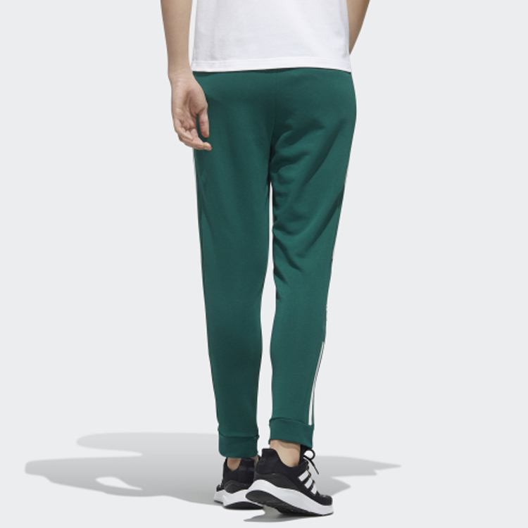 Adidas Neo Зеленые мужские спортивные штаны с манжетами — фото 4