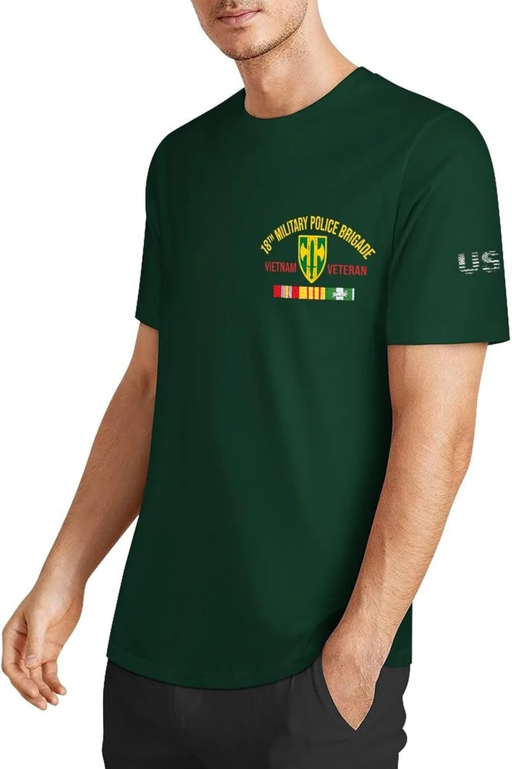 

Футболка с принтом Vietnam Veteran 18th Military Police Brigade Eafxzmlrq