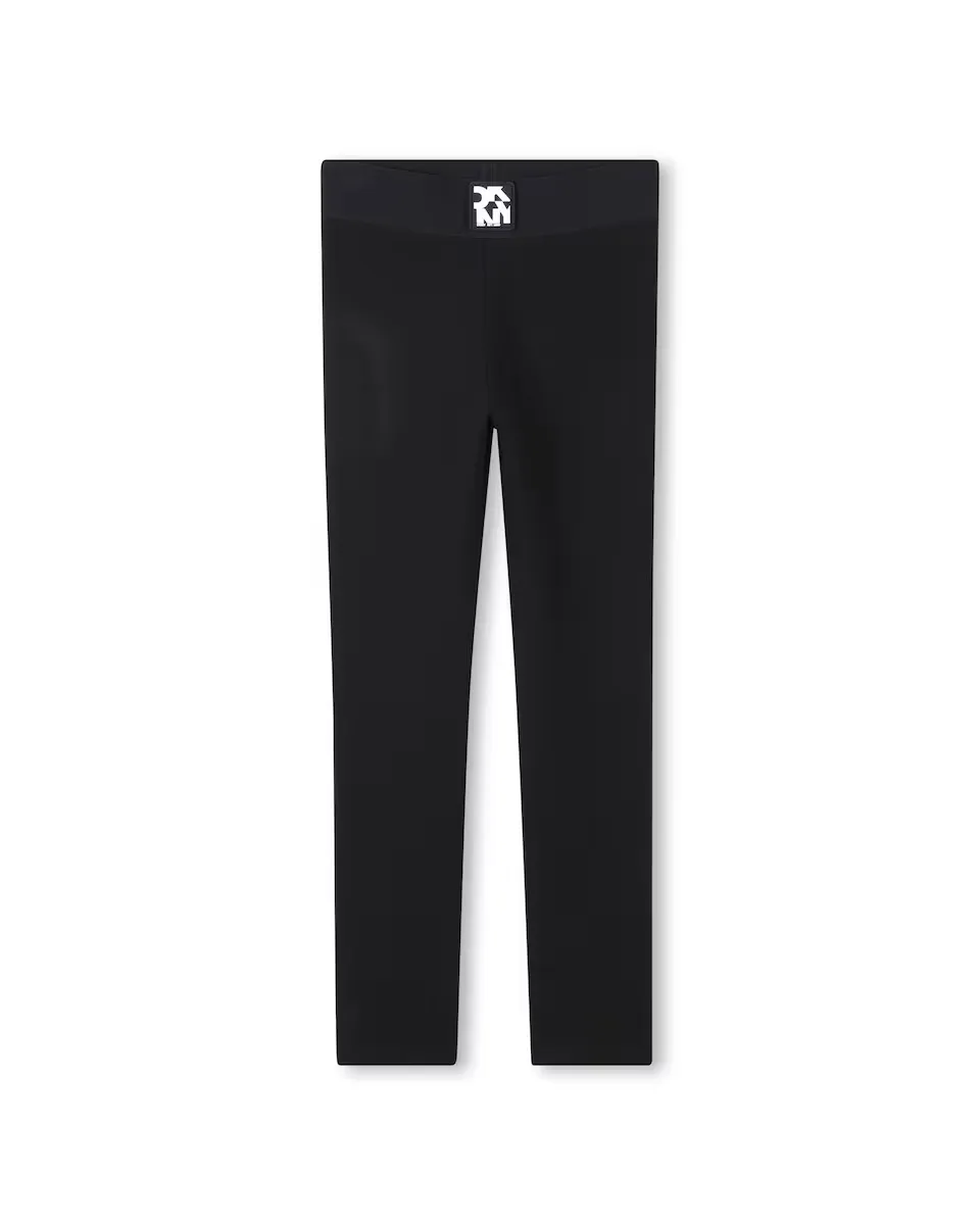 

Леггинсы для девочки в простом черном цвете DKNY, чёрный