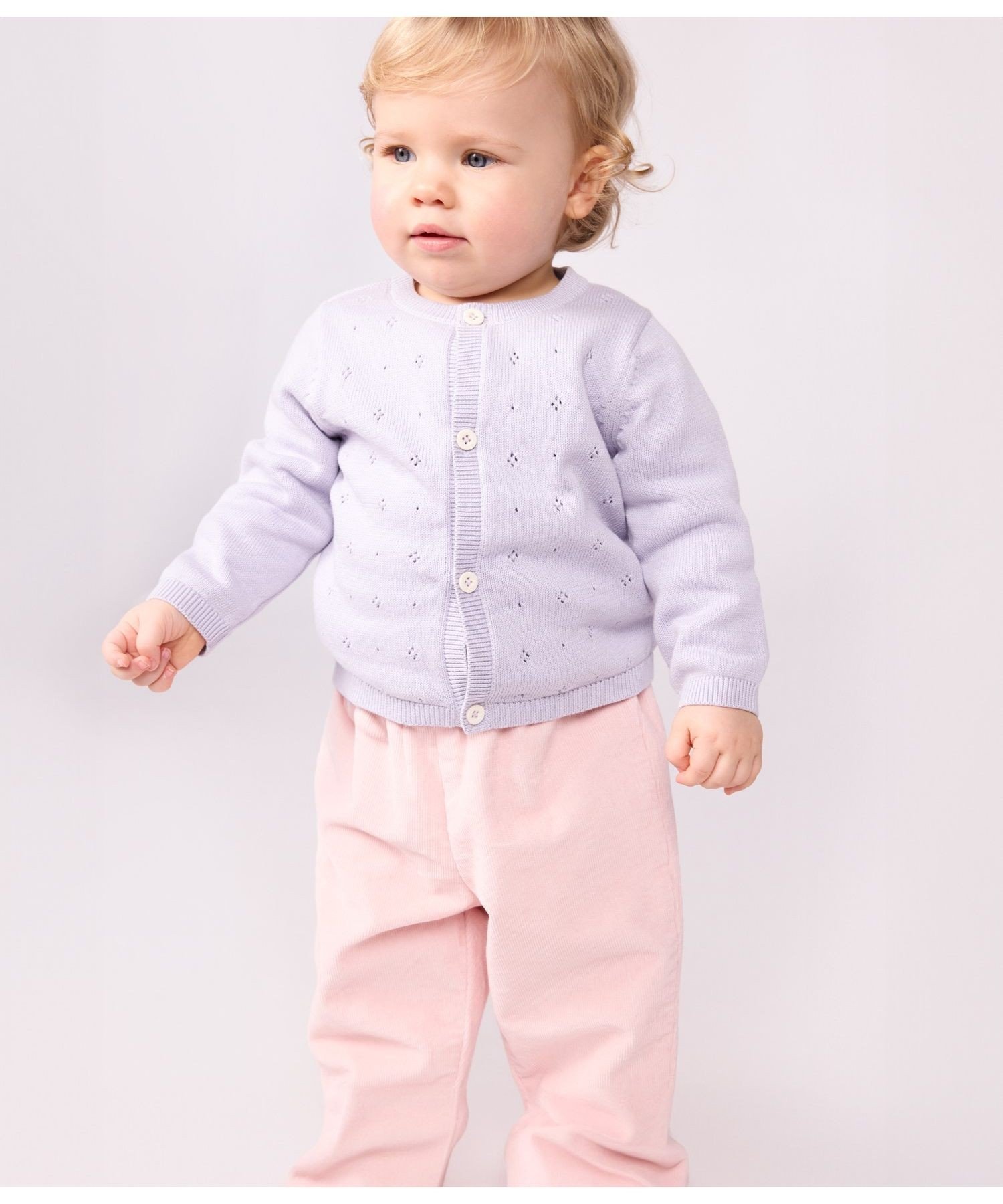 Кардиган PETIT BATEAU, Light Purple