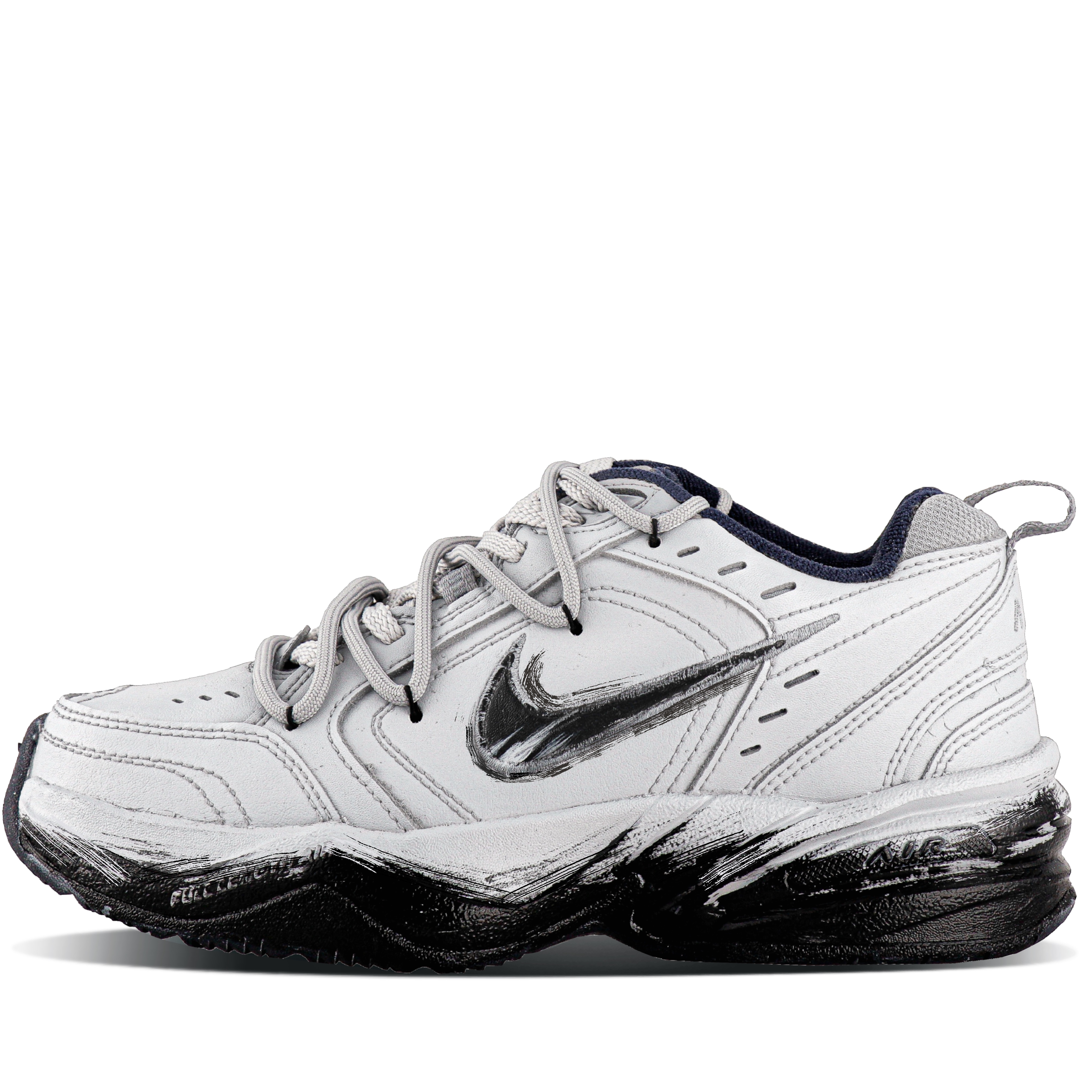 

Air Monarch 4 Низкие кроссовки с нескользящей подошвой, массивные, мужские, серые, премиум-класса Nike, Premium Gray