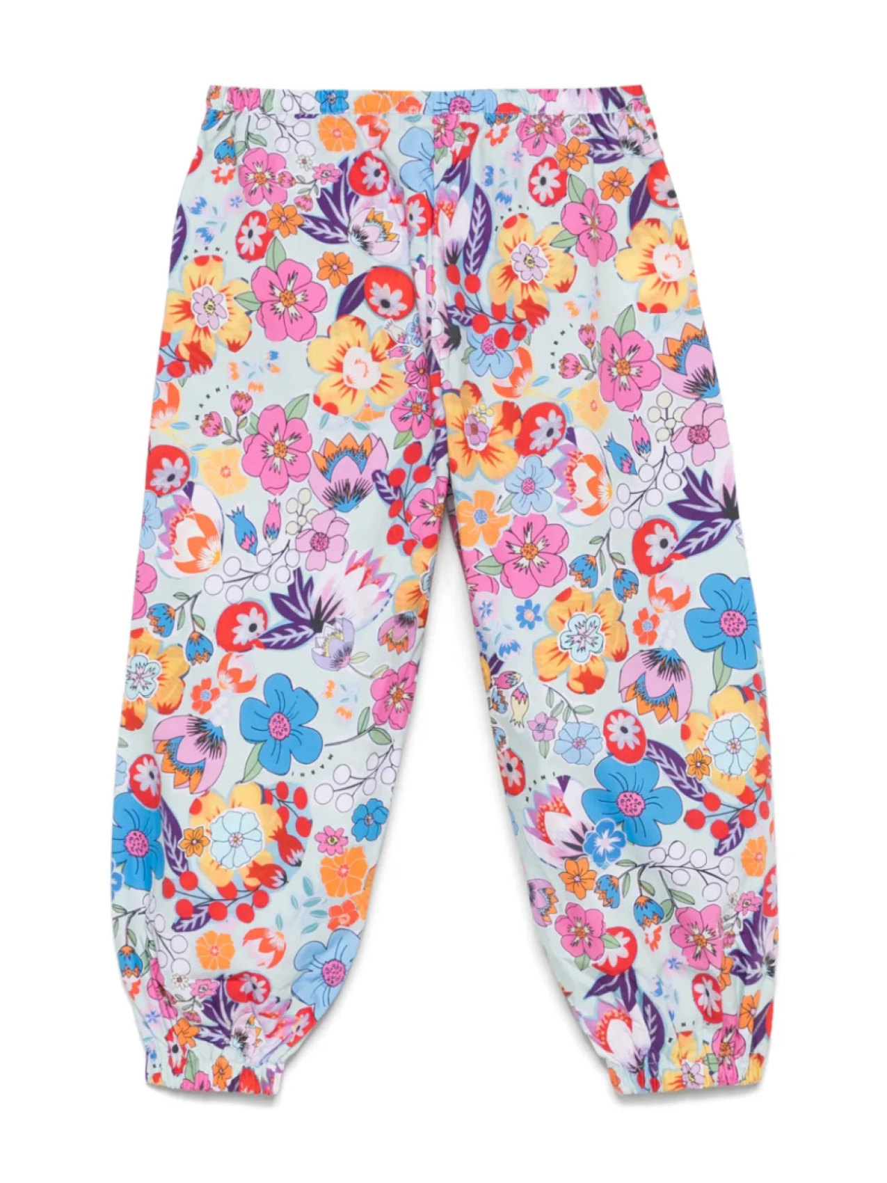 Marni Kids брюки с цветочным принтом, зеленый — фото 2