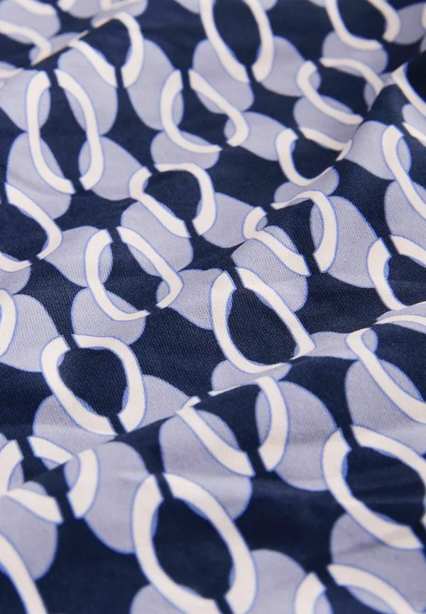 Стандартный купальник с эффектом утягивания живота Next, Navy Blue Geometric — фото 4