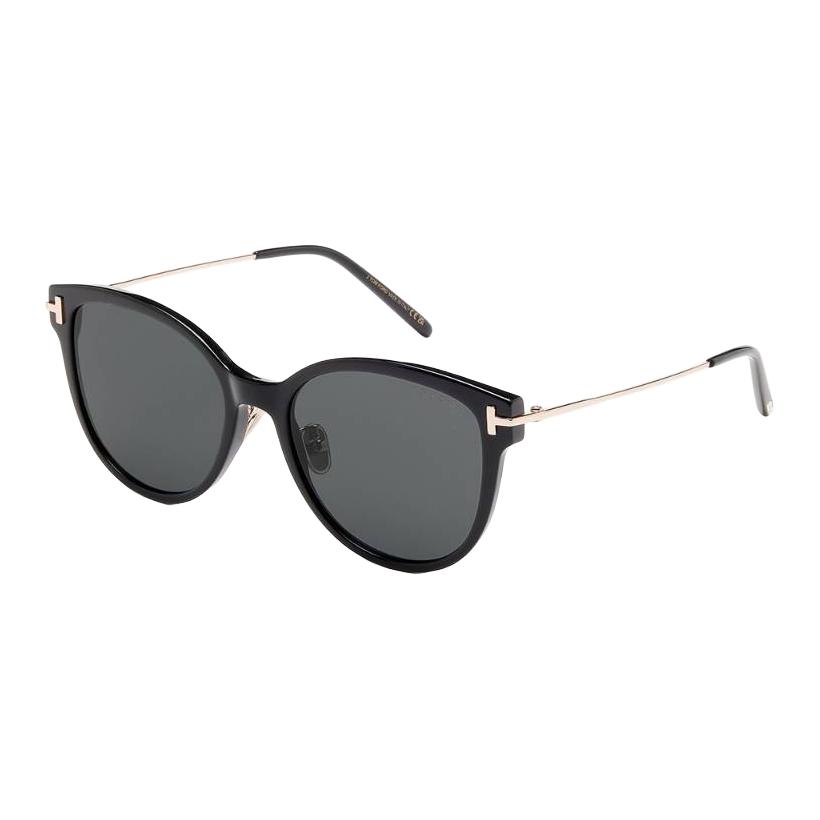 TOM FORD Ацетатные овальные солнцезащитные очки унисекс черные, Black — фото 3