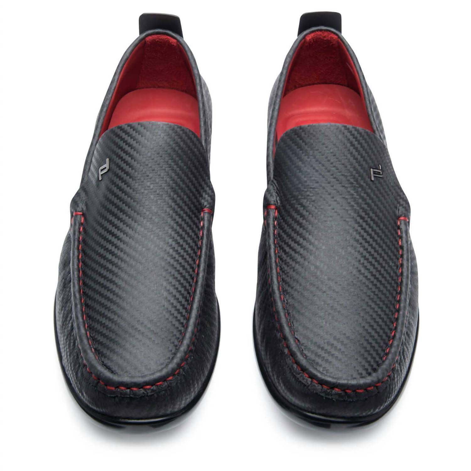 Мужские мокасины Beverly Hills Carbon Design черного и красного цветов Porsche Design, черный/красный — фото 3