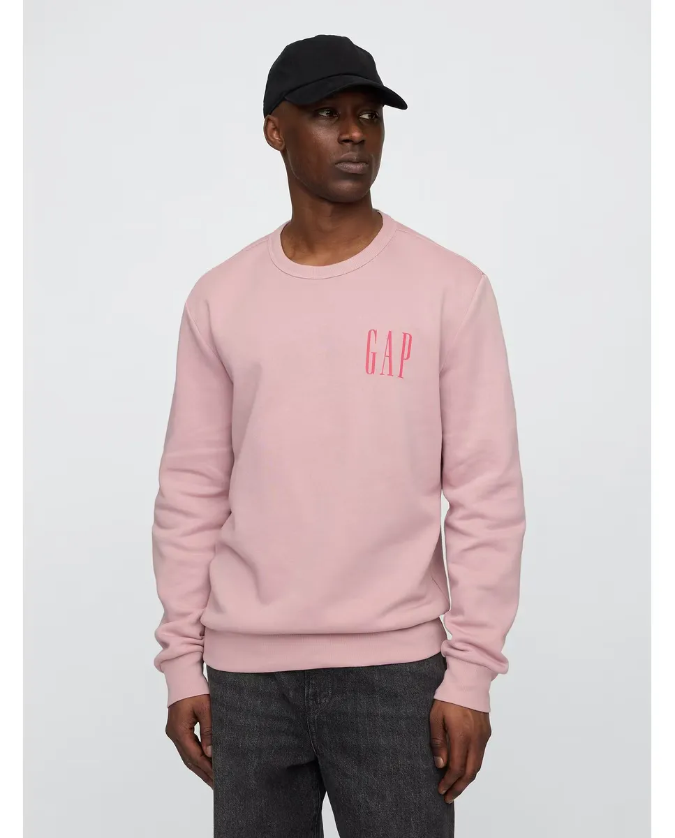 

Мужская толстовка без капюшона с логотипом спереди Gap, цвет Rosa