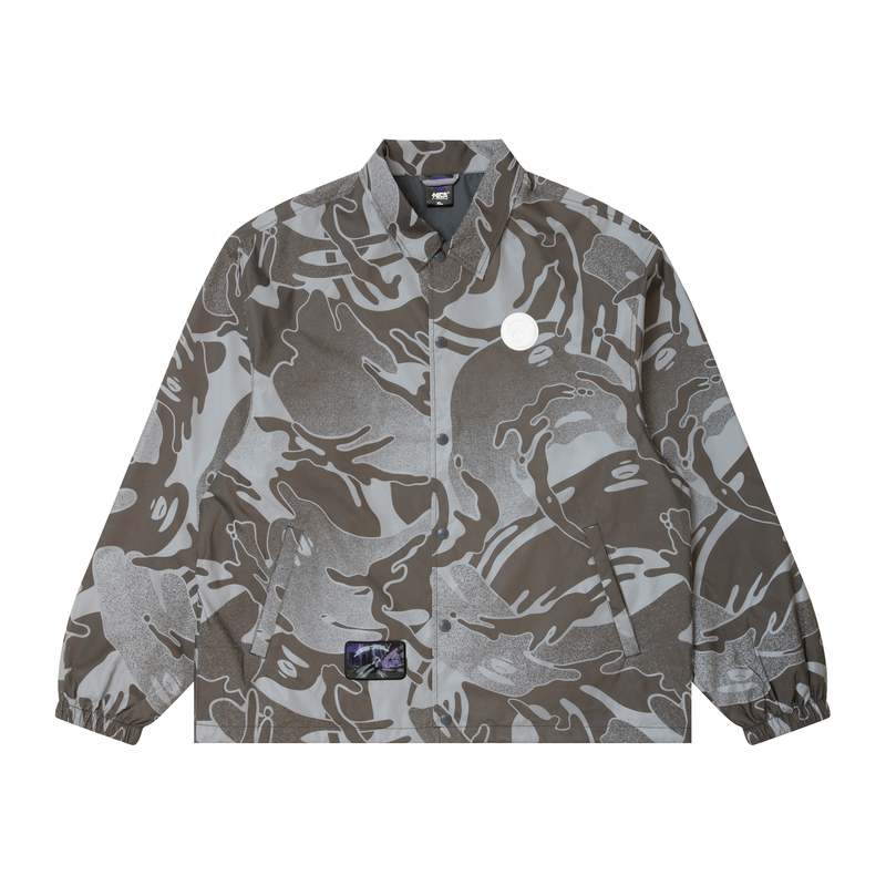 

Aape Рубашка-куртка с абстрактным принтом, Gray Camouflage GYW