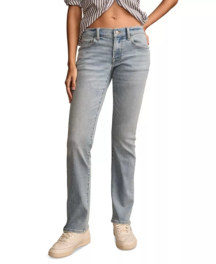 

Женские джинсы Mid-Rise Sweet с прямыми штанинами Lucky Brand, синий