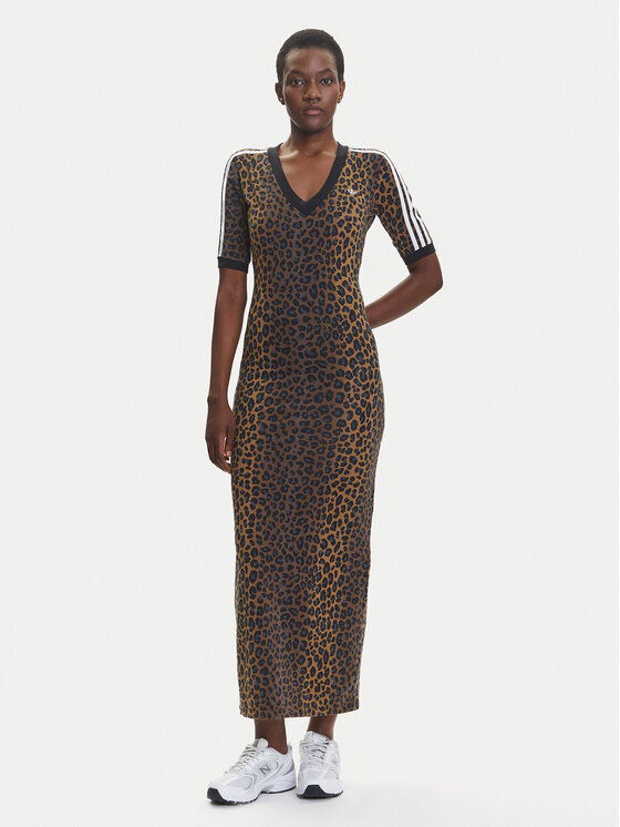 

Платье облегающего кроя для повседневной носки Leopard JW2773 Adidas, коричневый