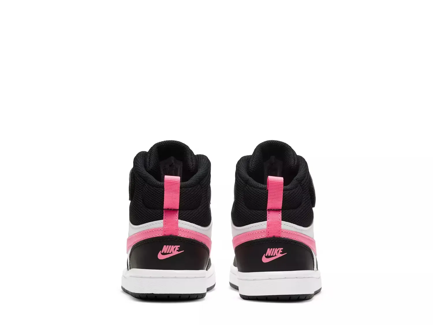 Кроссовки Court Borough Mid 2 - детские Nike, Black/Pink — фото 2