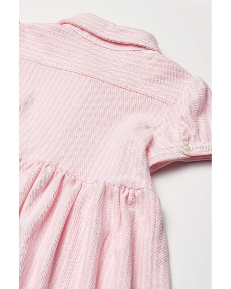 Платье Polo Ralph Lauren Kids Striped Knit Oxford Dress, цвет Carmel Pink/White — фото 3