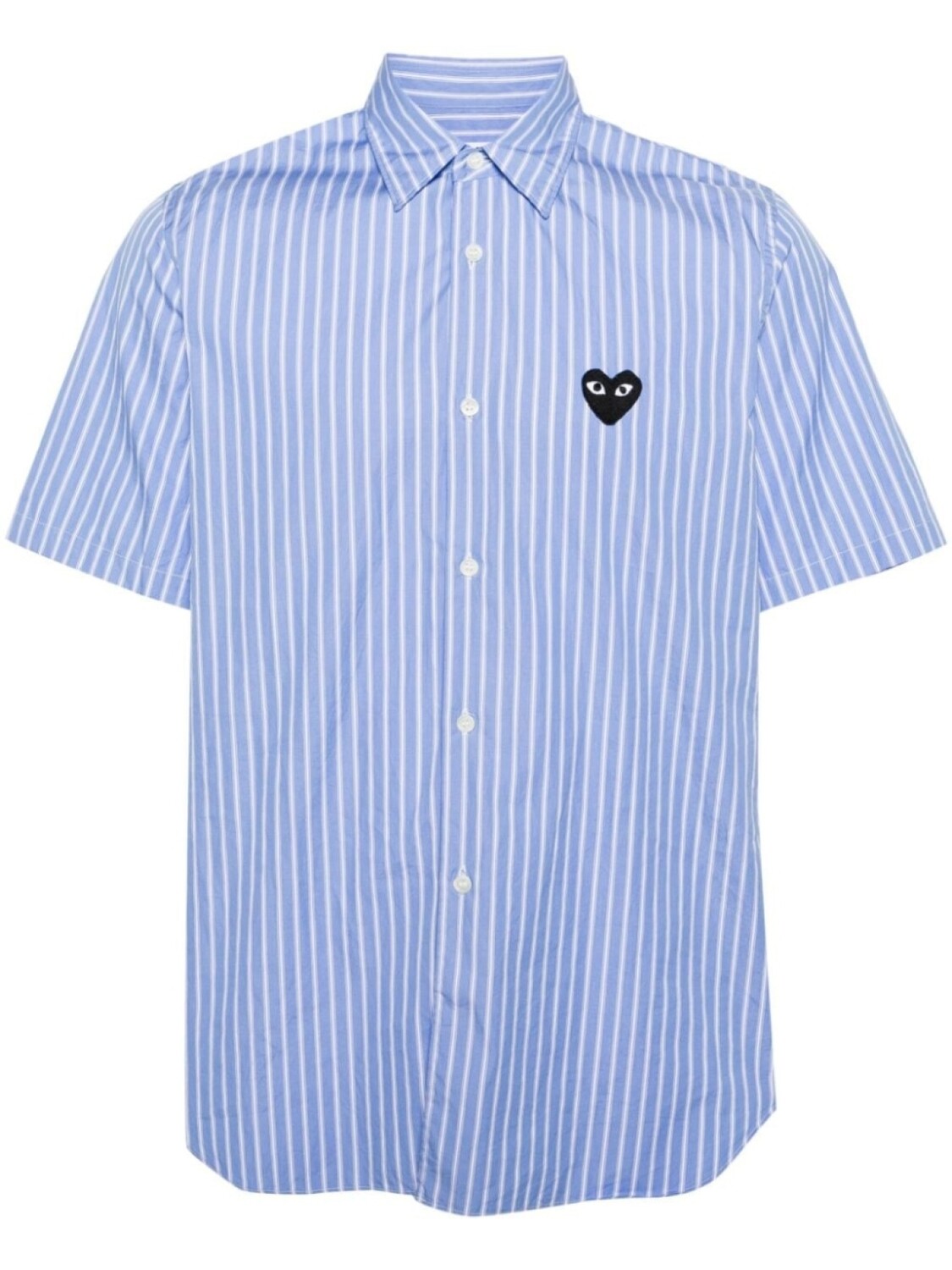 

Comme Des Garçons Play полосатая рубашка с нашивкой, синий