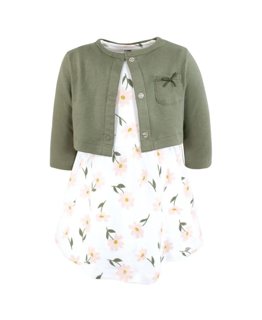 Коллекция хлопковых платьев и свитеров для девочек Hudson Baby, Sage Floral