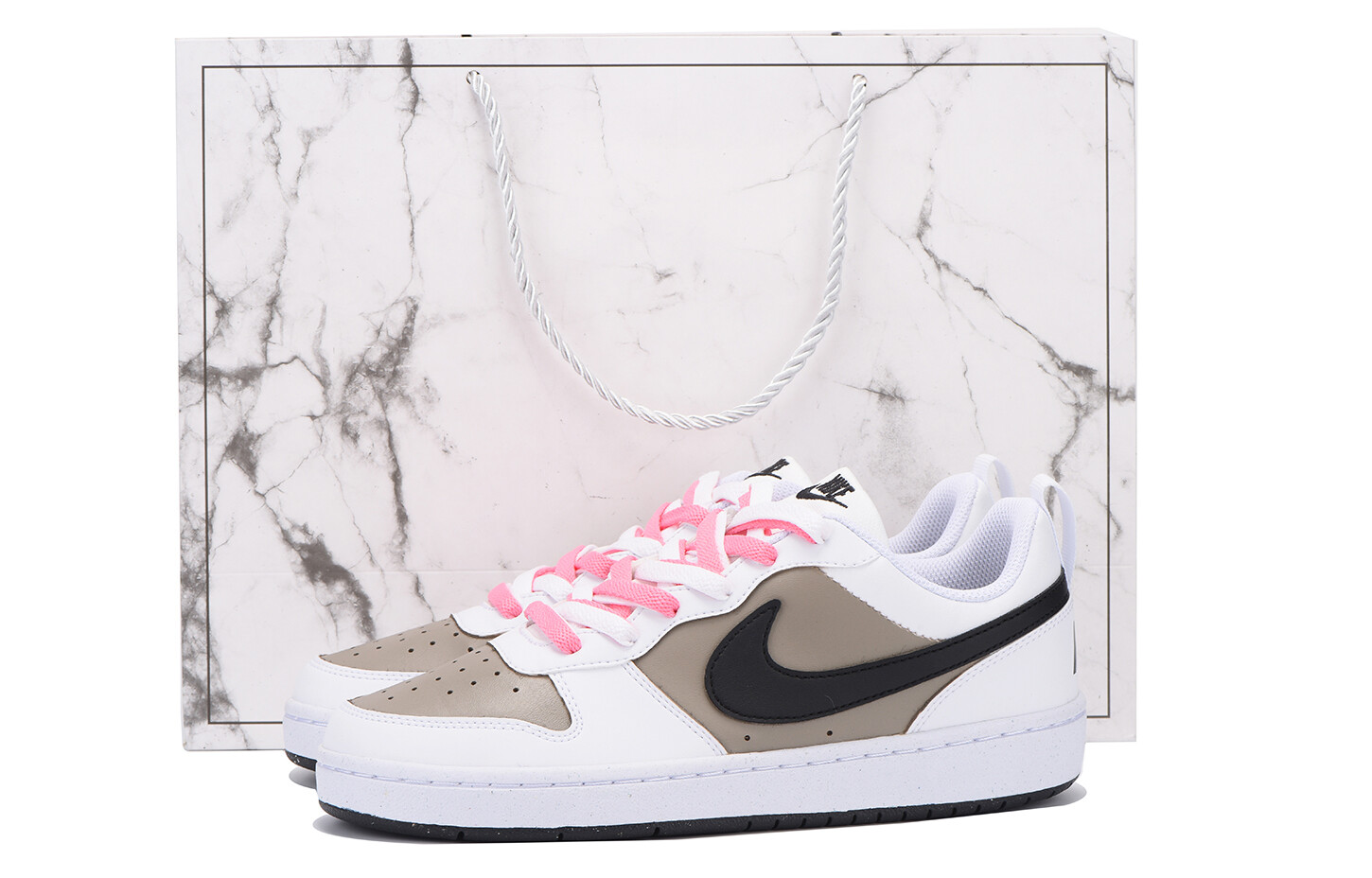 

Кроссовки Nike Court Borough Skateboarding Shoes Women's Low-top Brown/black/white, черный/коричневый