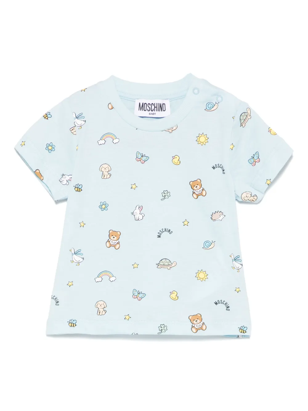 

Футболка с принтом Teddy Bear Moschino Kids, синий