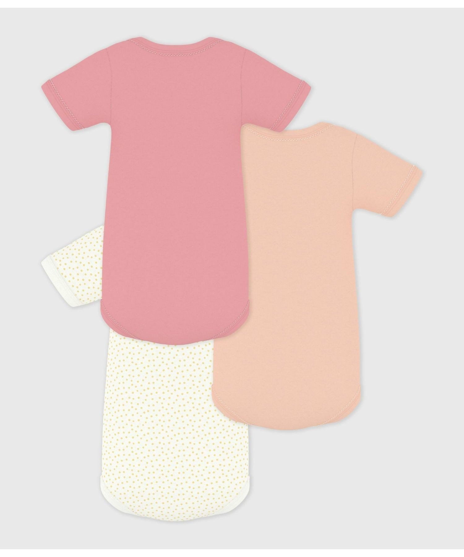 Боди с короткими рукавами (комплект из 3 предметов) PETIT BATEAU, Multicolor 1 — фото 2