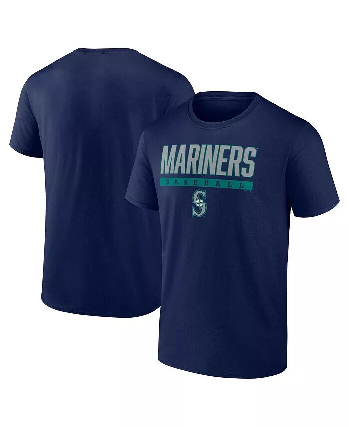 

Мужская футболка Seattle Mariners Power Hit, военно-морской флот Fanatics