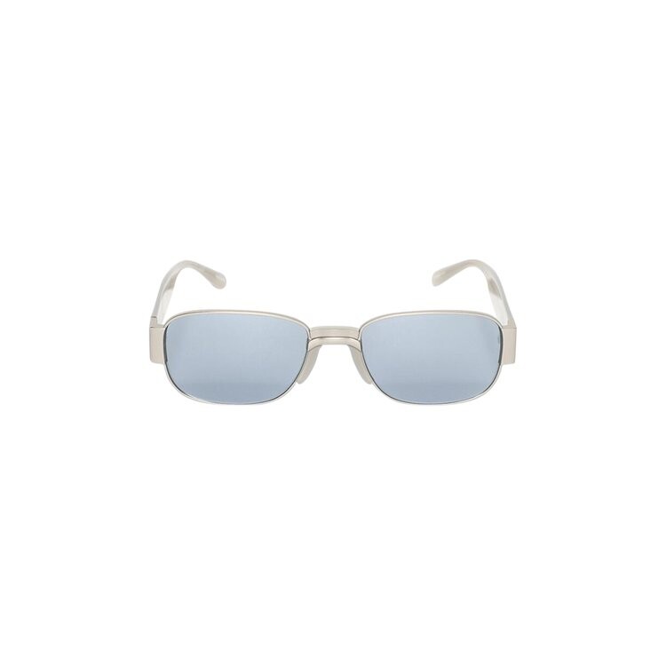 

Солнцезащитные очки Dries Van Noten Rectangular Sunglasses, цвет Matte Silver/Grey/Silver