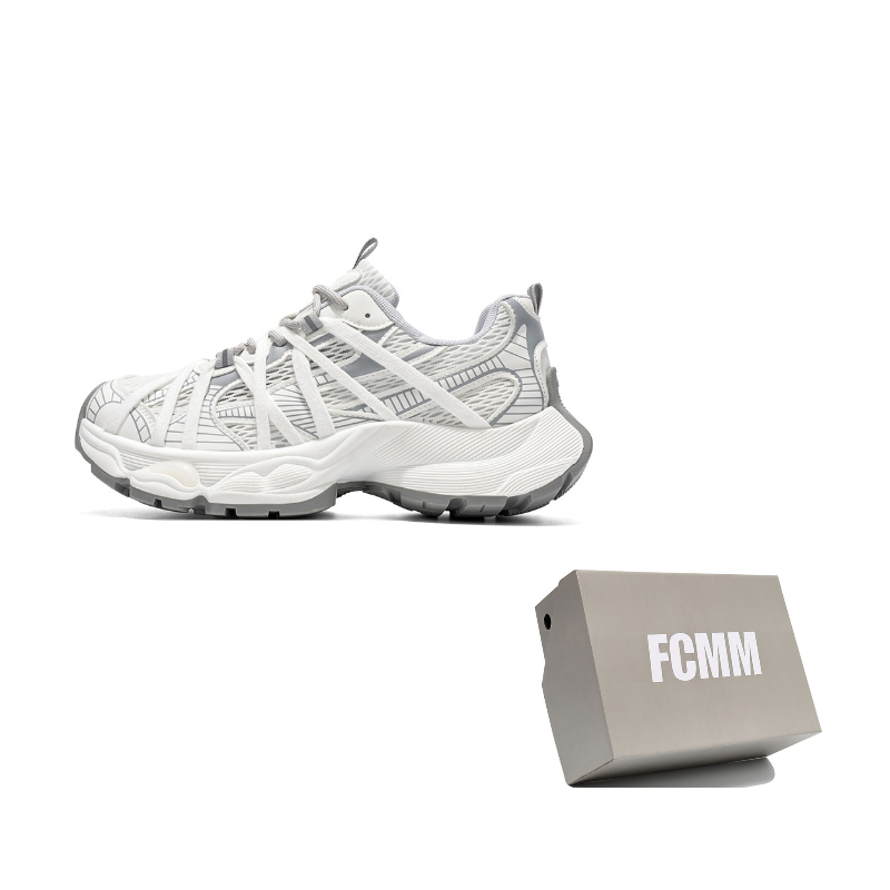 

Износостойкие массивные низкие кроссовки мужские FCMM, br550 белый