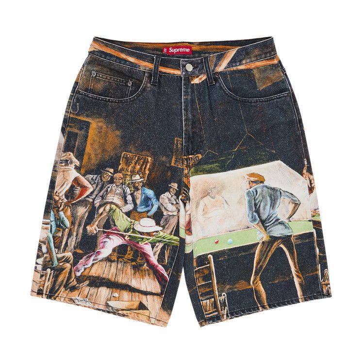 

Шорты Supreme x Ernie Barnes Baggy Denim Short, Pool Hall