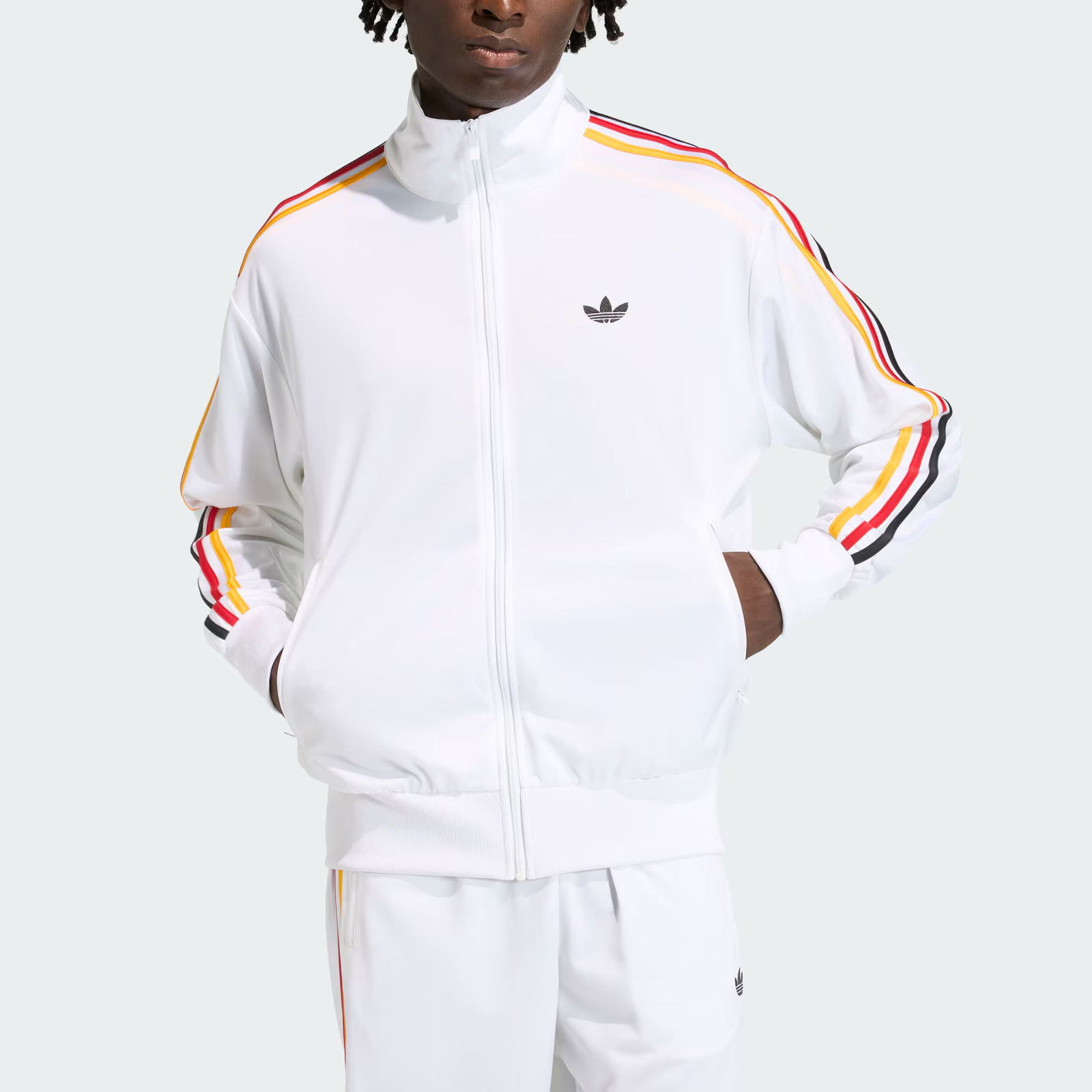 Куртка FIREBIRD TRACK мужская Adidas Originals, белый/preppy золото/energy красный/черный — фото 3