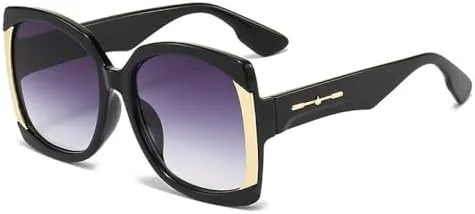 

Квадратные солнцезащитные очки для женщин, винтажные мужские солнцезащитные очки, зеленые, фиолетовые, с леопардовым принтом, чайные очки, UV400 MTZJH, Black