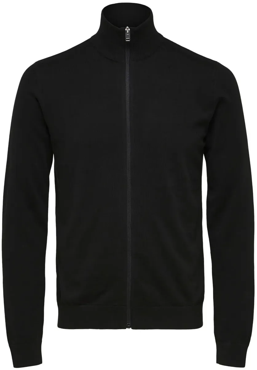 

Кардиган SELECTED HOMME "SLHBERG FULL ZIP CARDIGAN NOOS", черный