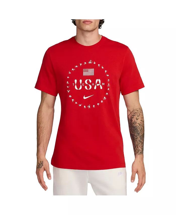 

Мужская футболка Red Team USA Premium Essentials Icon Nike, красный